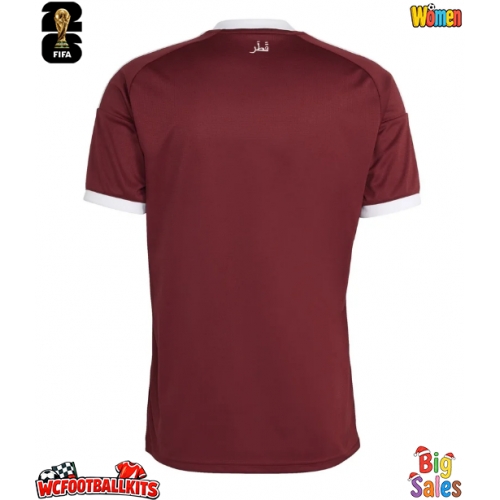 Qatar Replica Home Stadium Shirt for Women World Cup 2026 Short Sleeve
